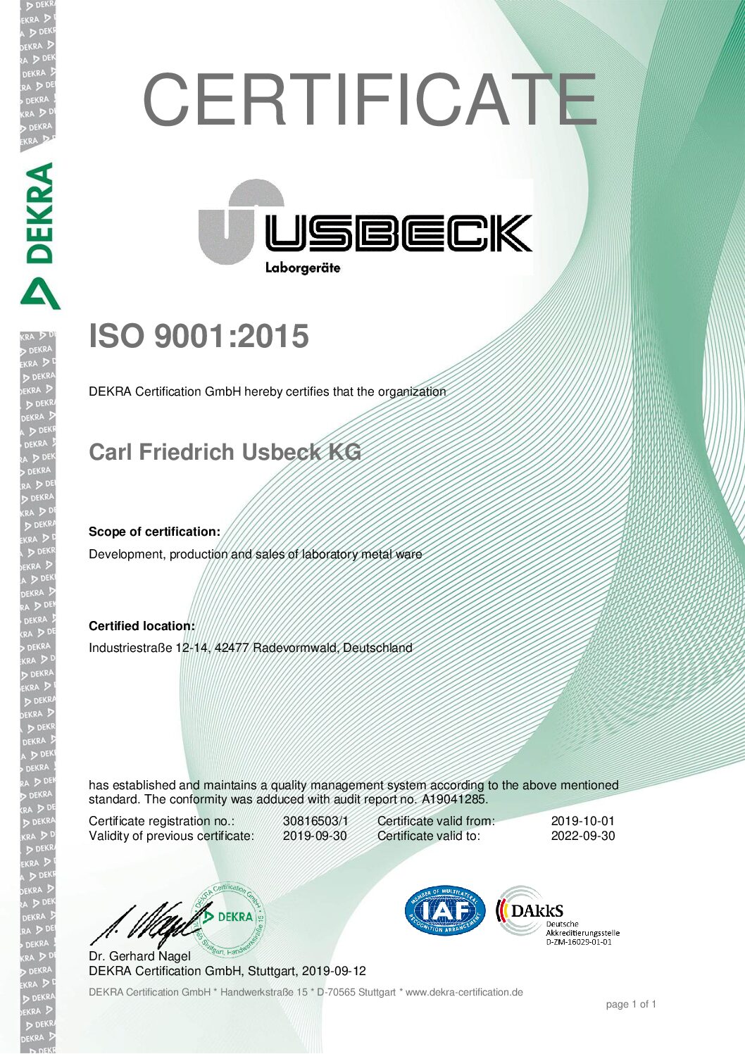 Certificati ISO - 9001